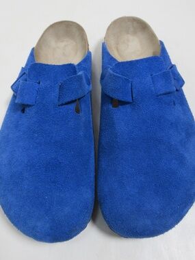 Birkenstock Men's Boston Clog Suede Leather Ultra Blue 12 US M / 11 UK / 45 EU